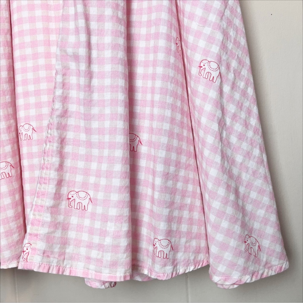 Roller Rabbit Hathi Gingham Temmy‎ Dress XS Pink elephant swim beach coverup - Picture 4 of 13